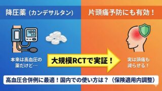 片頭痛予防にカンデサルタンは有効?〜大規模RCTの結果と国内での使い方〜