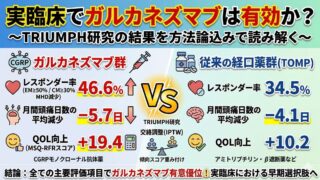ガルカネズマブは実臨床で従来の経口予防薬より有効か? 〜TRIUMPH研究の結果を方法論込みで読み解く〜