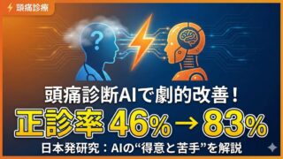 頭痛診断AIで非専門医の正診率は46%→83%に上がる?日本発の研究結果から分かったAIの“得意不得意”